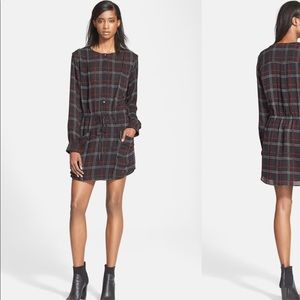 ALC Simona plaid shirt dress